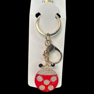 Red and Gold Ladybug Bag Charm/Keychain